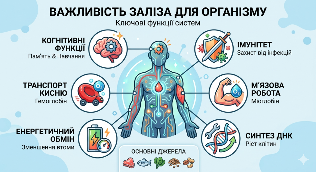 Важливість заліза для організму