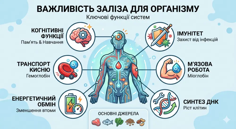 Важливість заліза для організму