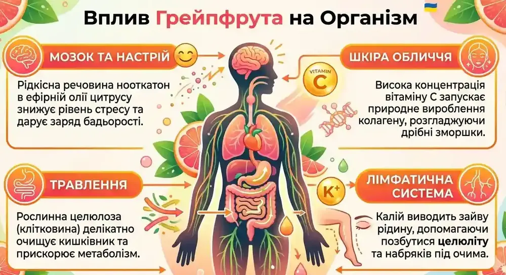 Вплив грейпфрута на організм