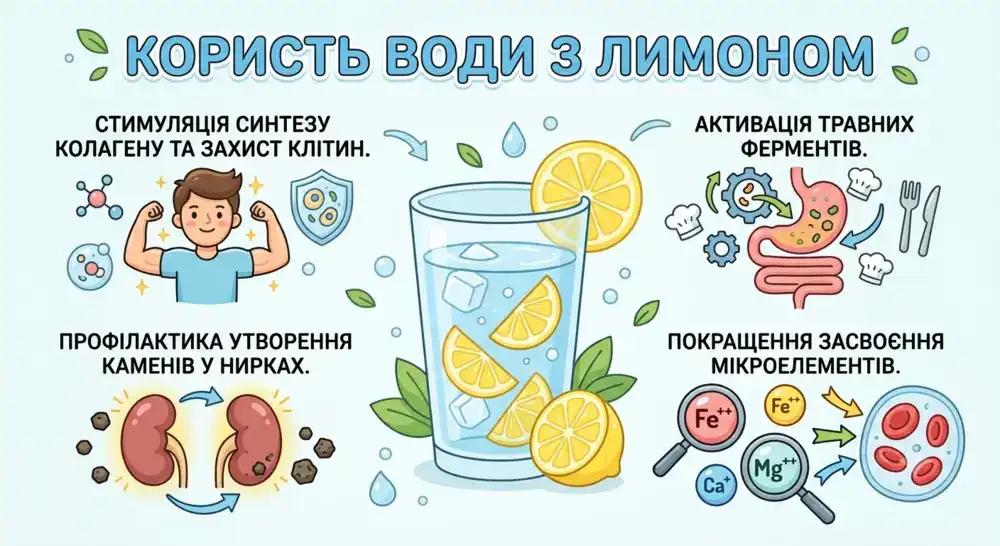 Користь води з лимоном